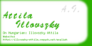 attila illovszky business card